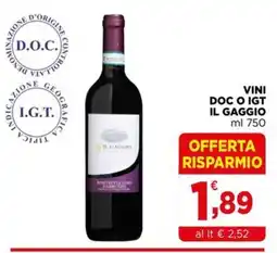 Gran mercato Vini doc o igt il gaggio offerta