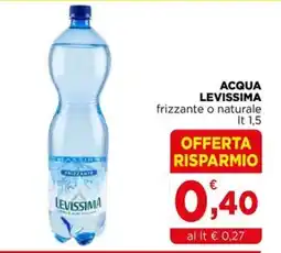 Gran mercato Acqua Levissima frizzante o naturale offerta