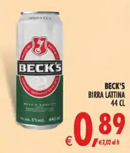 Deco Maxistore Beck's birra lattina offerta