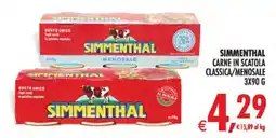 Deco Maxistore Simmenthal carne in scatola classica/menosale offerta