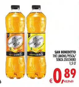 Deco Maxistore San Benedetto Thè Limone/Pesca/Senza Zucchero offerta