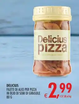 Deco Maxistore Delicius filetti di alici per pizza offerta