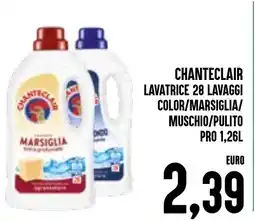 Al Discount Chanteclair lavatrice 28 lavaggi color/marsiglia/muschio/pulito offerta