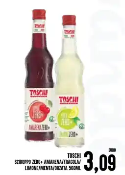 Al Discount Toschi sciroppo zero+ amarena/fragola/ limone/menta/orzata offerta