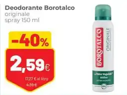 Coop famiglia cooperativa Deodorante Borotalco originale offerta