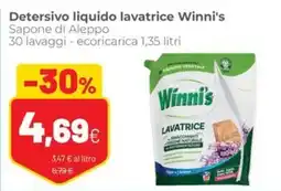 Coop famiglia cooperativa Detersivo liquido lavatrice Winni's offerta