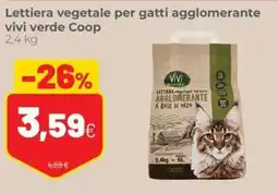Coop famiglia cooperativa Lettiera vegetale per gatti agglomerante vivi verde Coop offerta