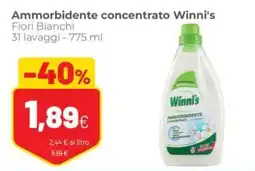 Coop famiglia cooperativa Ammorbidente concentrato Winni's Fiori Bianchi offerta