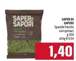 Emi Supermercati Saper di sapori spätzle freschi con spinaci offerta