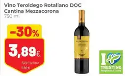 Coop famiglia cooperativa Vino Teroldego Rotaliano DOC Cantina Mezzacorona offerta