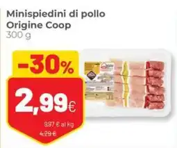 Coop famiglia cooperativa Minispedini di pollo Origine Coop offerta