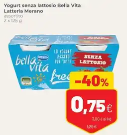 Coop famiglia cooperativa Yogurt senza lattosio Bella Vita offerta