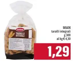 Emi Supermercati Selex taralli integrali offerta