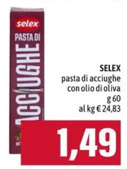 Emi Supermercati Selex pasta di acciughe offerta