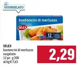 Emi Supermercati SELEX bastoncini di merluzzo offerta