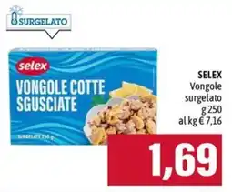 Emi Supermercati Selex vongole cotte sgusciate offerta