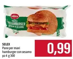 Emi Supermercati Selex Pane per maxi hamburger con sesamo offerta