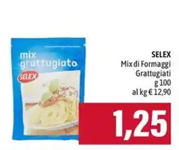 Emi Supermercati Mix di Formaggi Grattugiati SELEX offerta