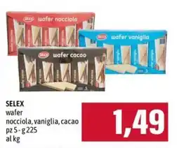 Emi Supermercati SELEX wafer nocciola, vaniglia, cacao offerta