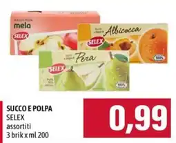 Emi Supermercati Succo e polpa Selex assortiti offerta
