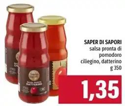 Emi Supermercati Saper di sapori salsa pronta di pomodoro ciliegino, datterino offerta