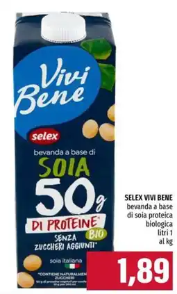 Emi Supermercati SELEX VIVI BENE bevanda a base di soia proteica biologica offerta