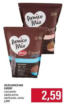 Emi Supermercati SELEX AMICO MIO EXPERT croccantini adulto active, sterilizzato, senior offerta
