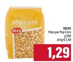 Emi Supermercati SELEX Mais per Pop Corn offerta
