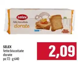 Emi Supermercati Selex fette biscottate dorate offerta
