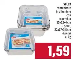 Emi Supermercati SELEX contenitore in alluminio con coperchio offerta