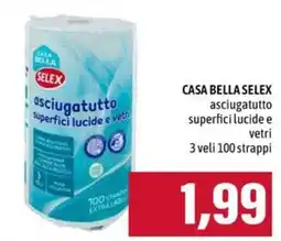 Emi Supermercati Casa Bella Selex asciugatutto superfici lucide e vetri offerta