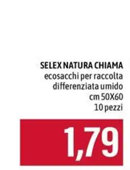 Emi Supermercati Selex Natura Chiama ecosacchi per raccolta differenziata umido offerta
