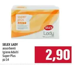 Emi Supermercati SELEX Lady assorbenti Igiene Adulti Super Plus offerta