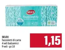 Emi Supermercati SELEX fazzoletti di carta offerta