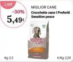 Re Mercato Lucrezia Miglior cane Crocchette cane I Preferiti Sensitive pesce offerta