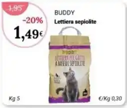 Re Mercato Lucrezia Buddy lettiera per gatti a base di sepiolite offerta