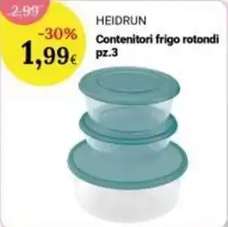 Re Mercato Lucrezia Contenitori frigo rotondi Heidrun offerta