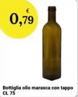 Re Mercato Lucrezia Bottiglia olio marasca con tappo offerta