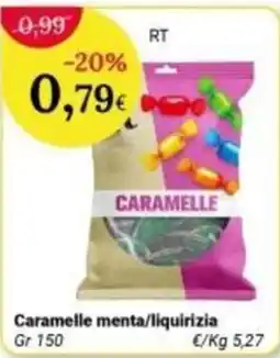 Re Mercato Lucrezia Caramelle menta/liquirizia offerta