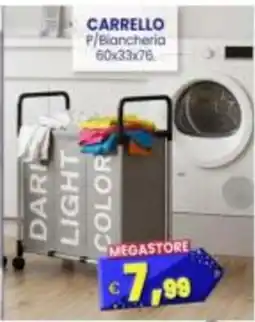 Punto Shopping Megastore Carrello p/biancheria offerta