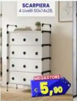 Punto Shopping Megastore Scarpiera 4 livelli offerta