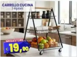 Punto Shopping Megastore Carrello cucina 3 ripiani offerta