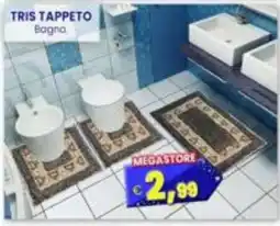 Punto Shopping Megastore Tris tappeto bagno offerta