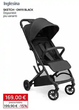 Prenatal Inglesina Sketch - Onyx Black offerta