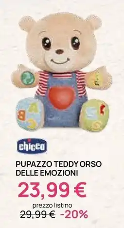 Prenatal Pupazzo teddy orso delle emozioni chicco offerta