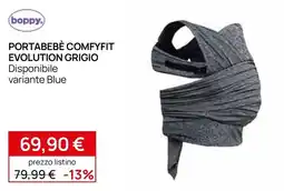 Prenatal boppy. Portabebè comfyfit evolution grigio offerta