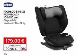 Prenatal Chicco Fold&Go S i-Size Posh Black offerta