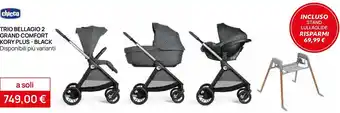 Chicco Trio Bellagio 2 Grand Comfort Kory Plus - Black