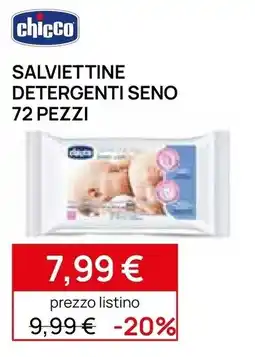 Prenatal Salviettine detergenti seno Chicco offerta