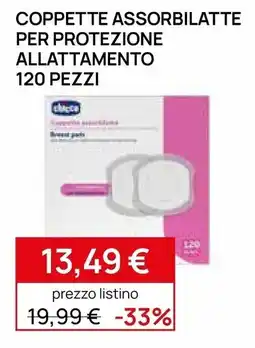 Prenatal Coppette assorbilatte Chicco per protezione allattamento offerta